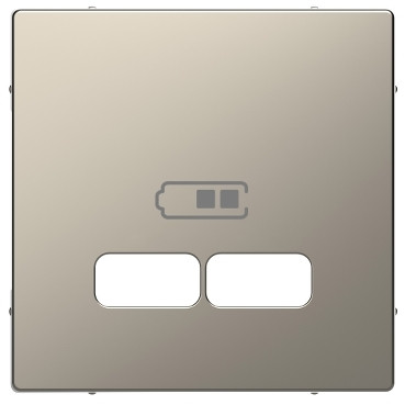 Merten Centraalplaat usb-oplader nikkel systeem D