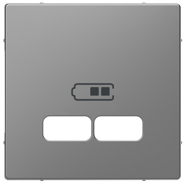 Merten Centraalplaat usb-oplader RVS systeem D