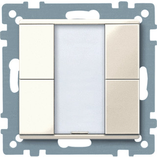 Merten Spacelogic KNX drukknopmodule KNX 4-voudig wit met tekstv inbouw ip20 ral 1013