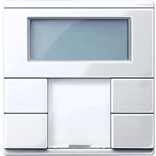 Merten Spacelogic KNX drukknop 2V + thermostaat systeem M KNX wit ral 9010