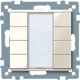 Merten Spacelogic KNX drukknopmodule KNX 8-voudig wit met tekstv inbouw ip20 ral 1013