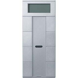 Merten Spacelogic KNX drukknop 4V + thermostaat systeem M KNX aluminium