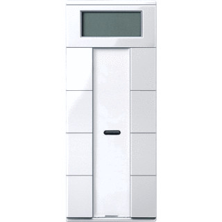 Merten Spacelogic KNX drukknop 4V + thermostaat systeem M KNX wit ral 9010