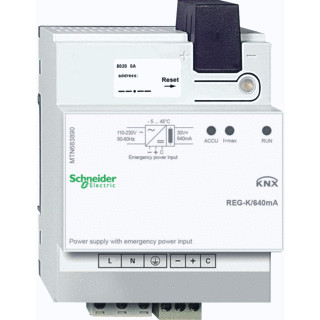 Merten KNX voeding 640 ma met noodstroomingang