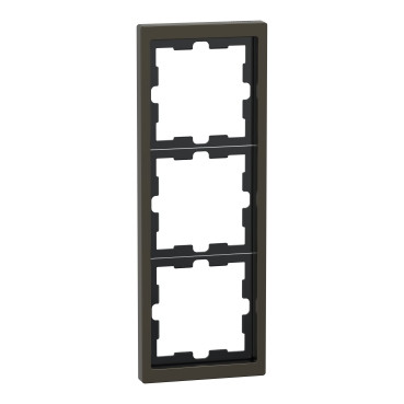 Merten Systeem D afdekraam D-life 3-voudig metaal mocca metallic