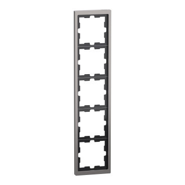 Merten Systeem D afdekraam D-life 5-voudig metaal nikkel metallic