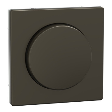Merten Systeem D centraalplaat met draaiknop mocca metallic
