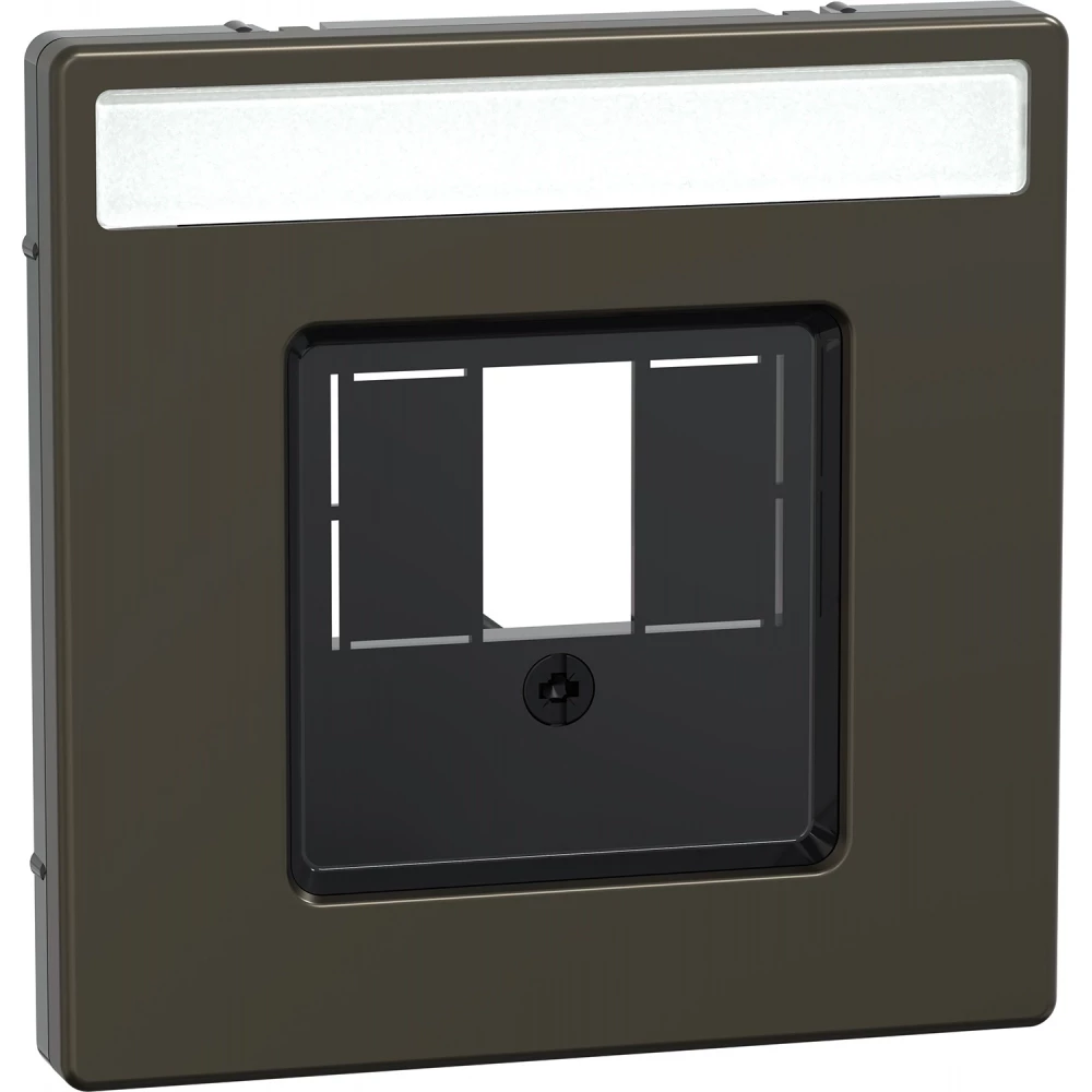 Merten Systeem D centraalplaat usb/hdmi mocca metallic