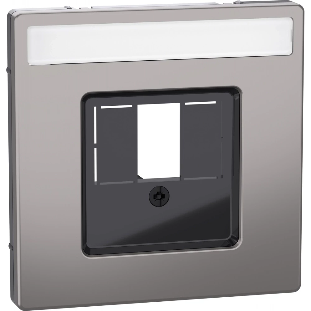 Merten Systeem D centraalplaat usb/hdmi nikkel metallic Merten Systeem D centraalplaat usb/hdmi nikkel metallic