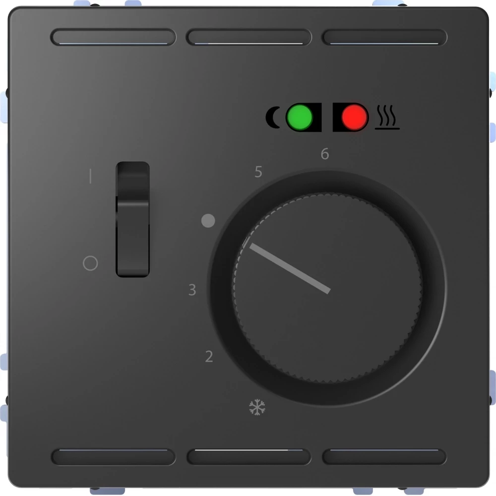 Merten Vloer tempratuurregelaar 230V met schakelaar antraciet systeem