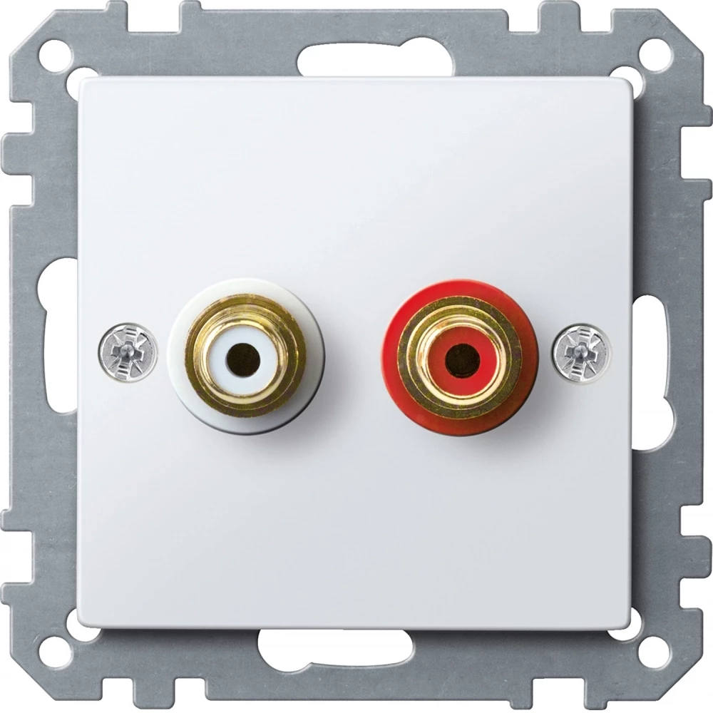 Merten WCD voor audio-aansluiting - polarwit - systeem M