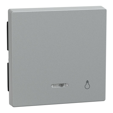 Merten Wisselwip met controlevenster en opdruk 'licht' - aluminium - systeem