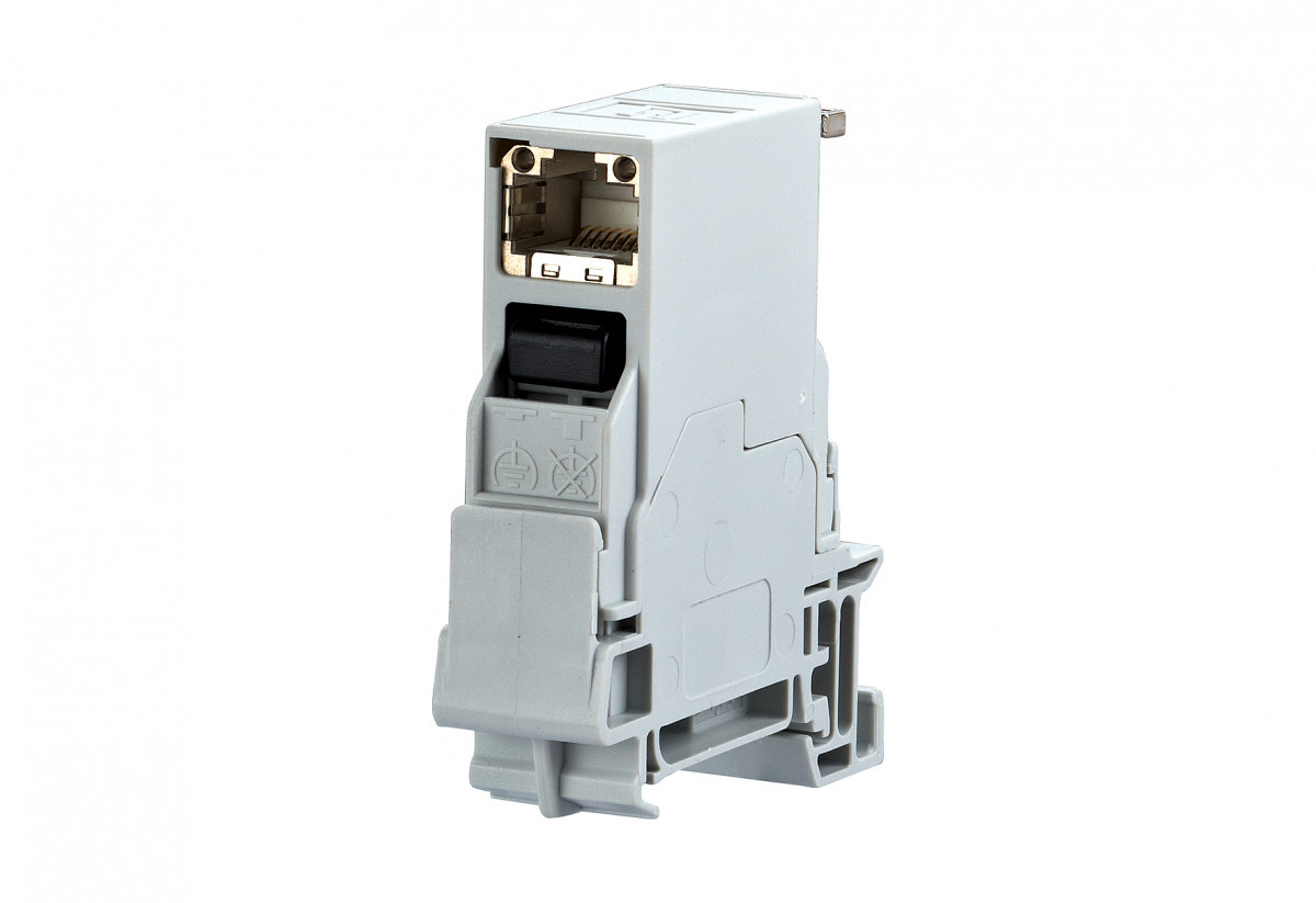 Metz Connect PHO1R E-Dat industry terminal rail TS35 + RJ45 field jack insert cat.6 class