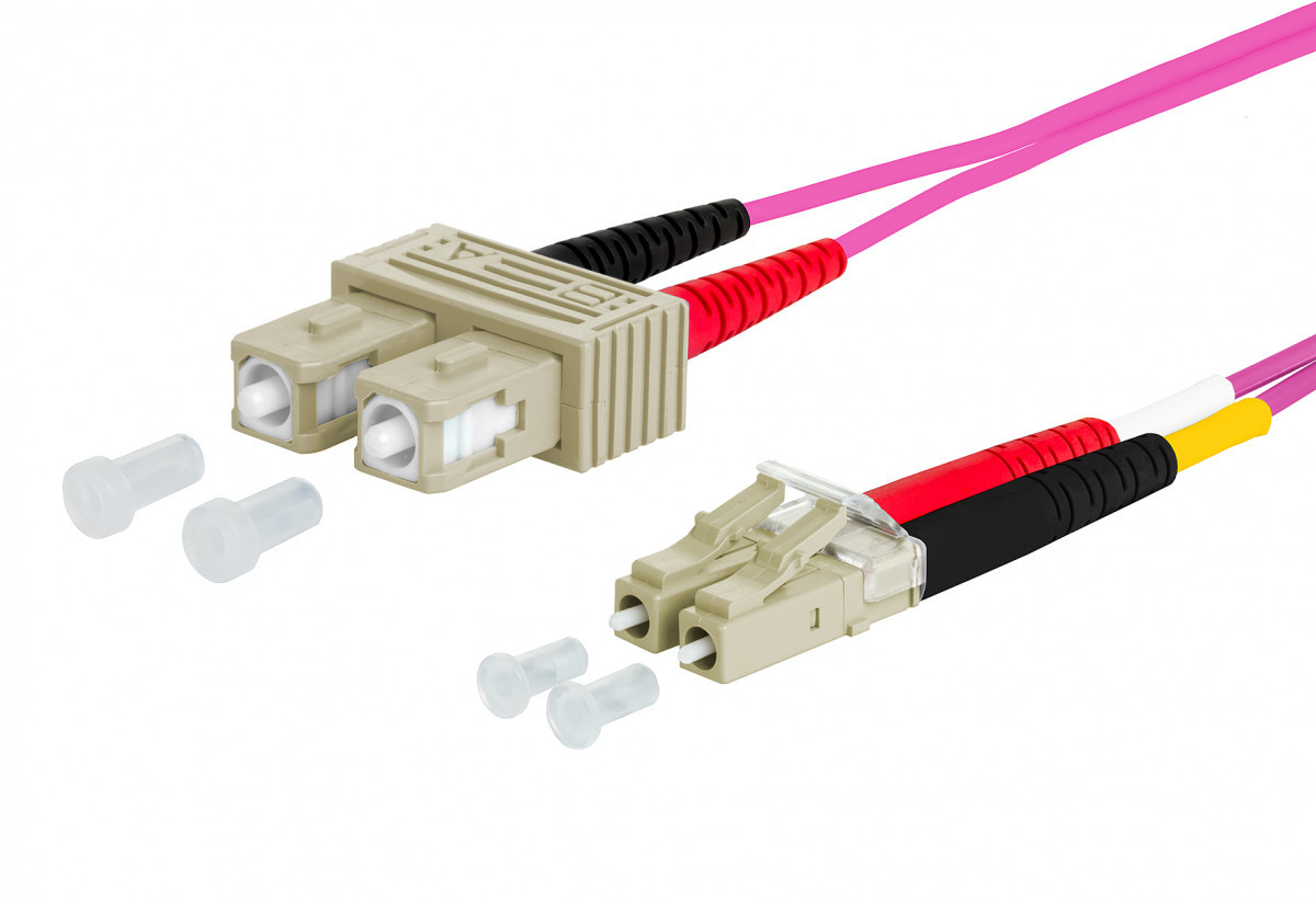Metz Connect PXL5P Opdat Patch cord SC-D/LC-D om4, 3.0 M