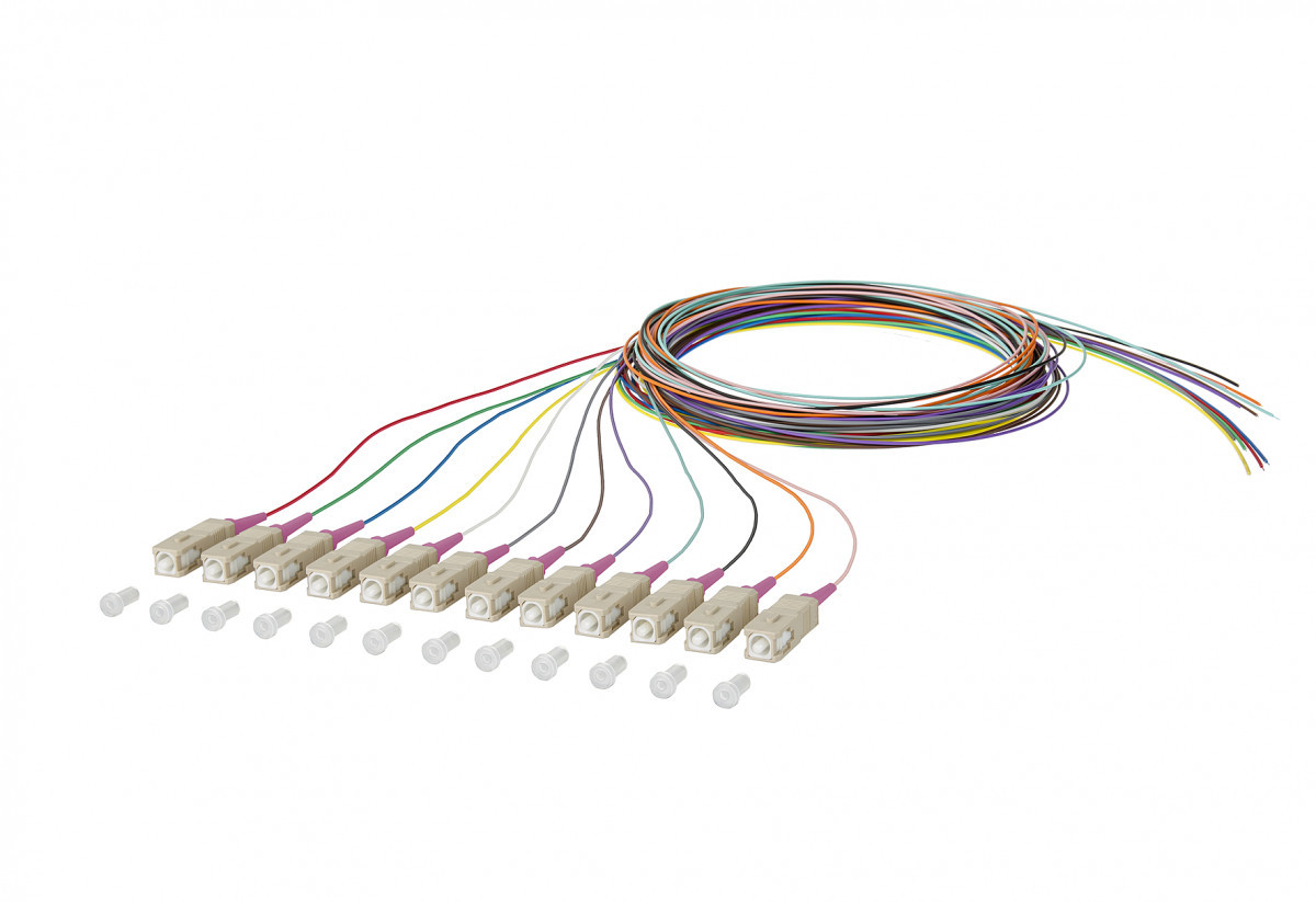 Metz Connect PXL5T Opdat Pigtail SC-PC, om4, 12 colors