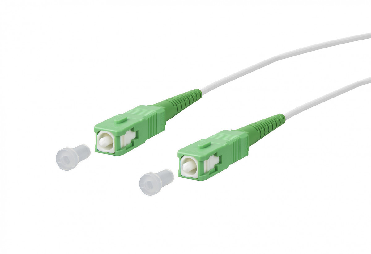 Metz Connect PXQ5P Opdat Patch cord SC-S apc/SC-S apc os2, white, 1.0 M