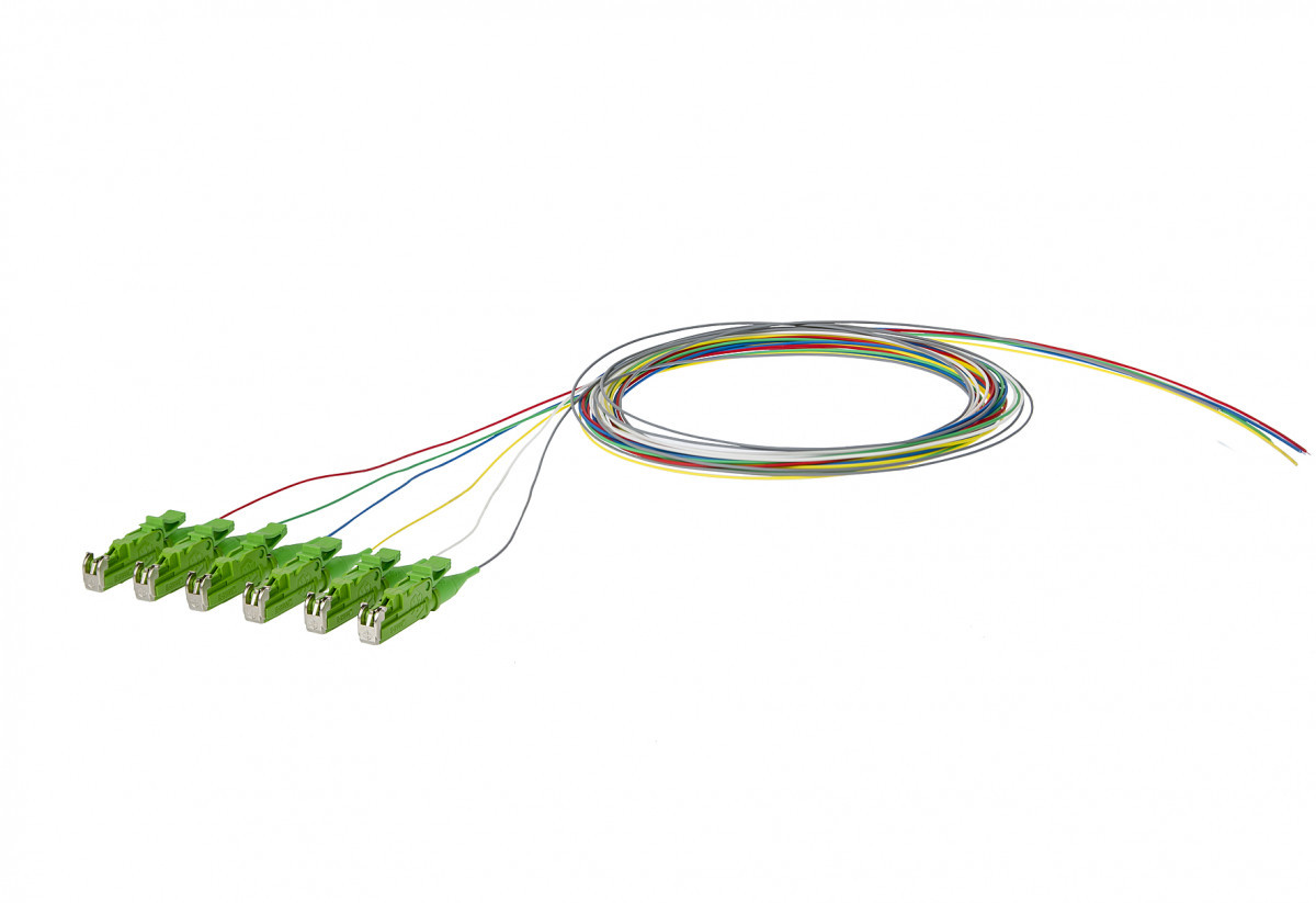 Metz Connect PXQ5T Opdat Pigtail e2000-apc, os2, 6 colors