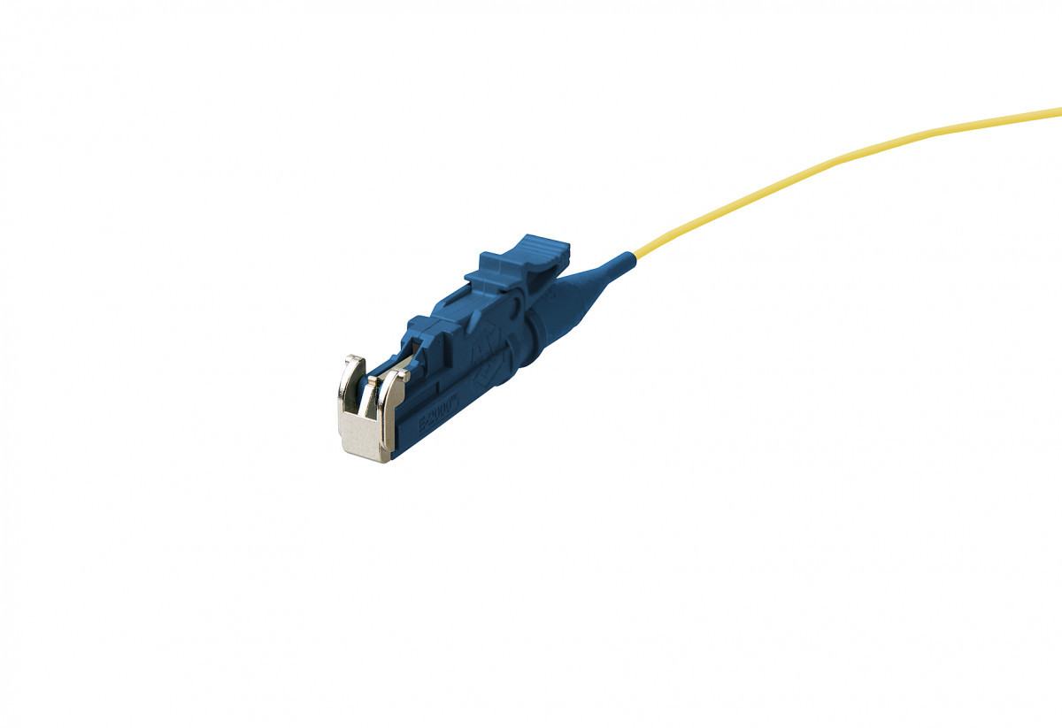 Metz Connect PXQ5T Opdat Pigtail e2000-upc, os2, yellow