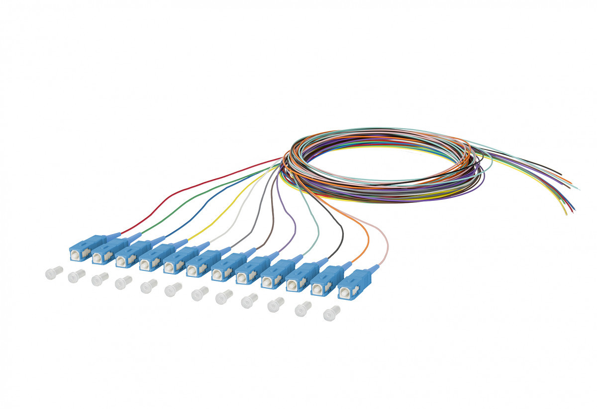 Metz Connect PXQ5T Opdat Pigtail SC-upc, os2, 12 colors