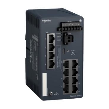 Modicon Networking - managed switch - 8 TX RJ45 poorten - 4 giga bit R