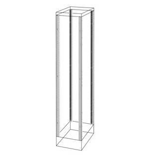 Montagerails En frame - extern compartiment - QDX 1600 H - 400x2000mm