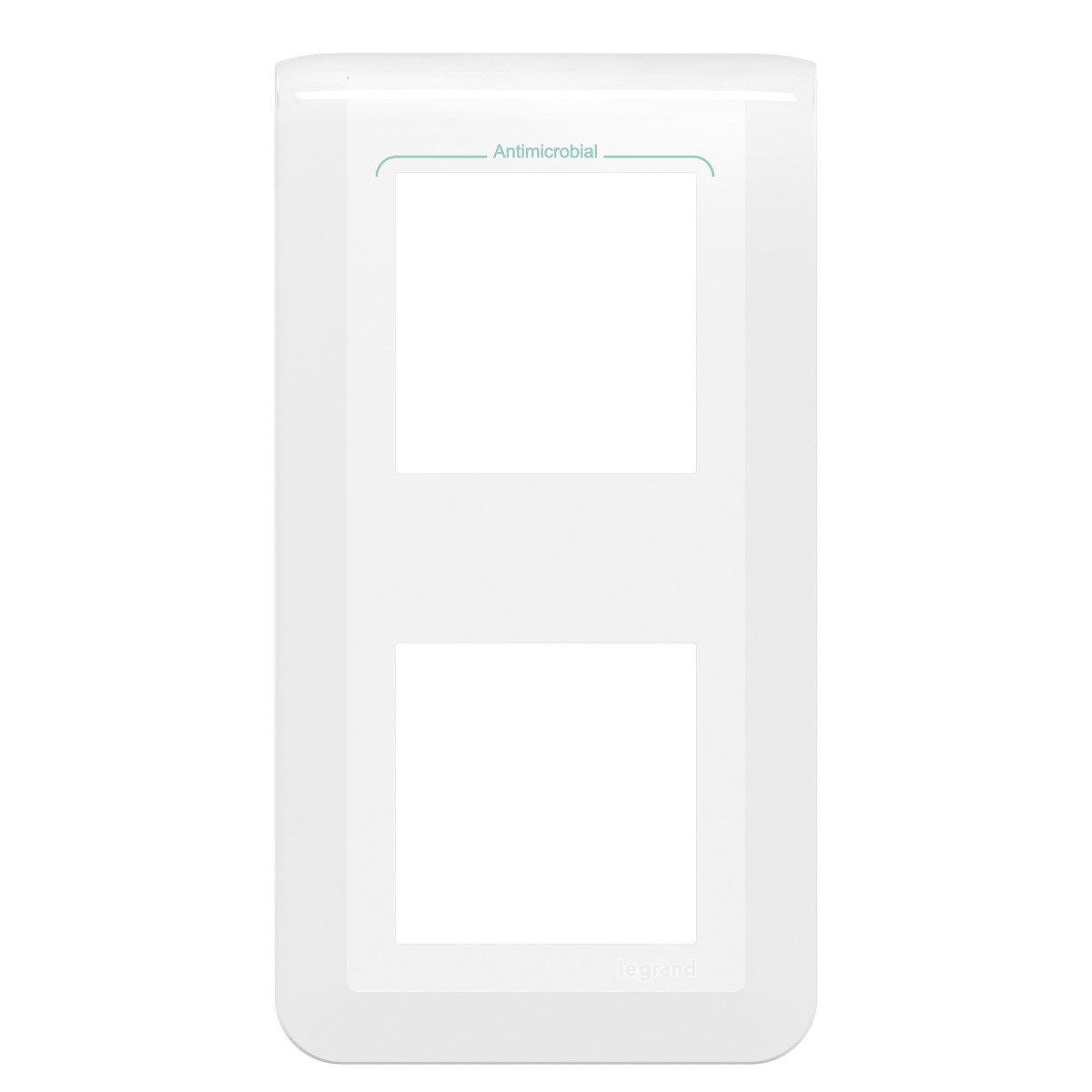 Legrand Schakelmateriaal Mosaic Afdekraam 2x2 mod wit 71 verticaal-antimicrobieel