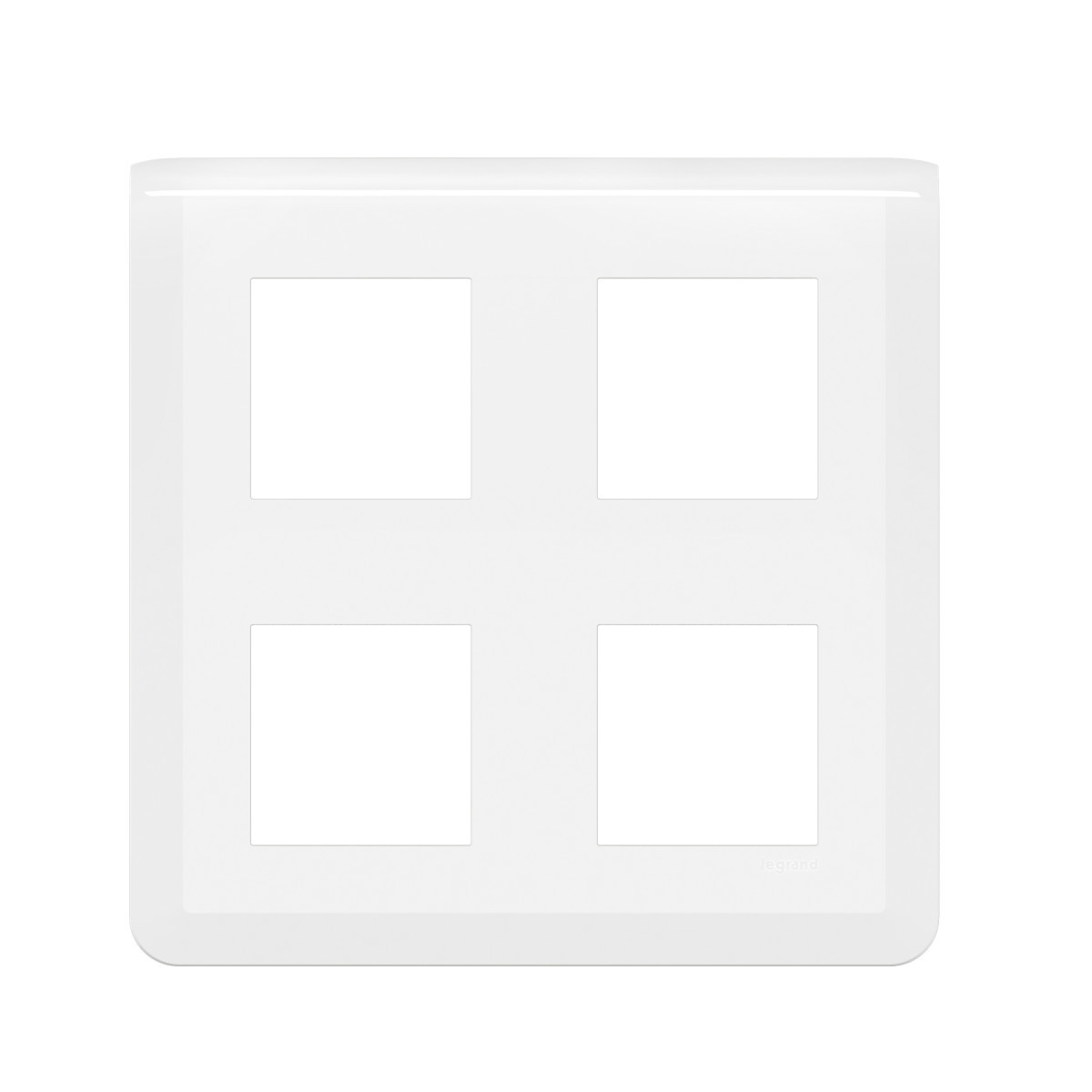 Legrand Schakelmateriaal Mosaic Afdekraam 2x2x2 mod wit horizontaal