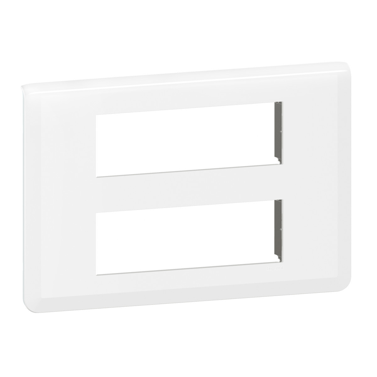 Legrand Schakelmateriaal Mosaic Afdekraam 2x6 mod wit horizontaal