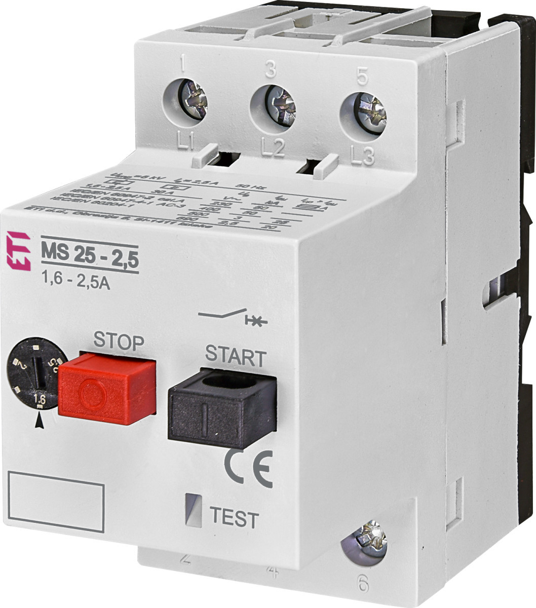 Motorbeveiliging MS25 1,60 - 2,50 A 3P
