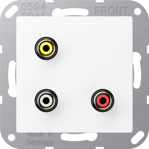 Jung Multimedia-aansluitingen cinch audio/composite video A range sneeu