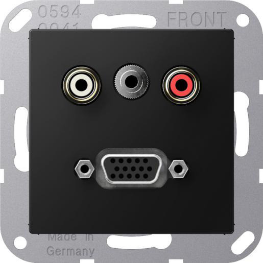 Jung Multimedia-aansluitingen cinch audio/mini jack 3,5MM/vga A range