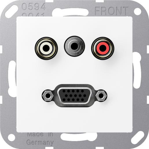 Jung Multimedia-aansluitingen cinch audio/mini jack 3,5MM/vga A range