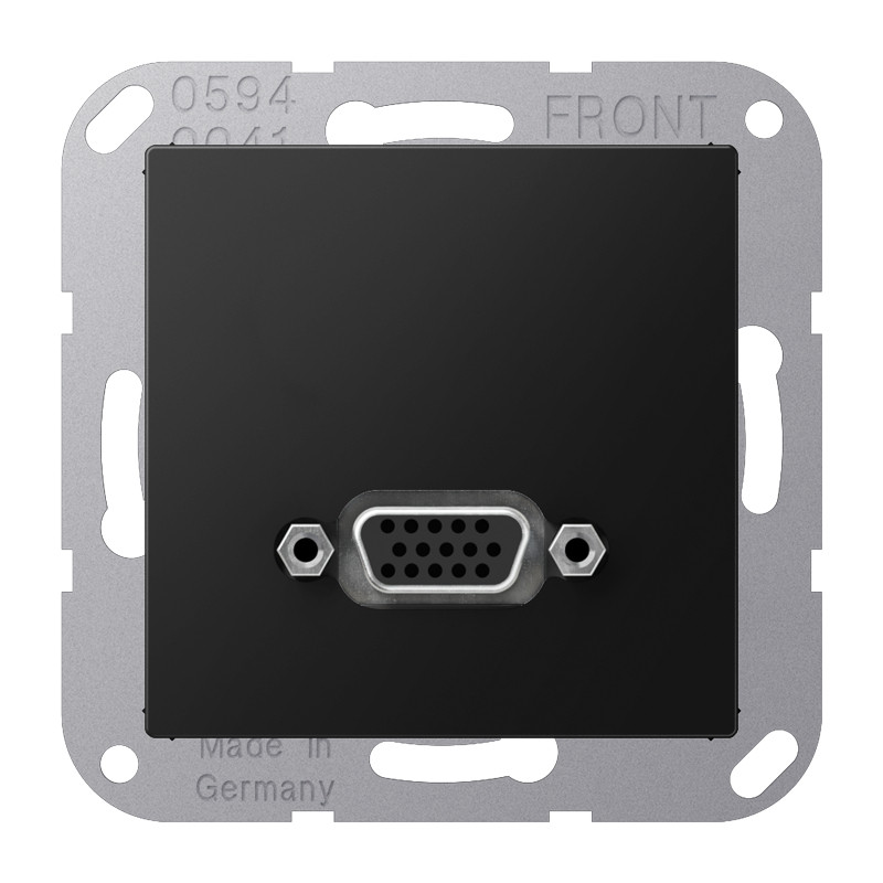 Jung Multimedia-aansluitingen vga A range grafietzwart mat
