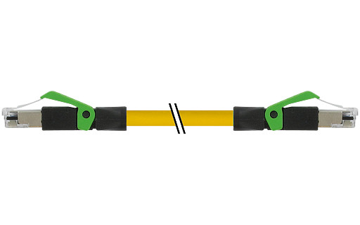 Murrelektronik Data Connectors RJ45 Male 0°/RJ45 male 0° pur 1x4xawg22 shielded ye+dragch 7.5M
