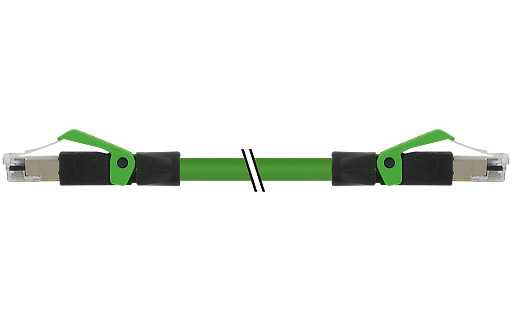 Murrelektronik Data Connectors RJ45 Male 0°/RJ45 male 0° shielded pur 1x4xawg22 shielded gn+dragch 3M