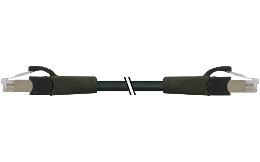 Murrelektronik Data Connectors RJ45 ST. 0°/RJ45 ST. 0°, gigabit FRNC/LS0H 4x2xawg27 shielded BK ul 6M