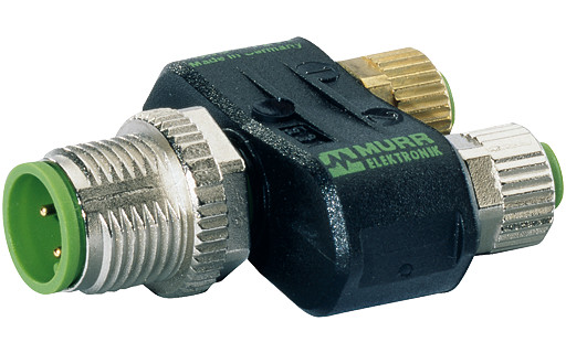 Murrelektronik Signal Connectors T-Coupler slimline M12 male / 2X M8 female