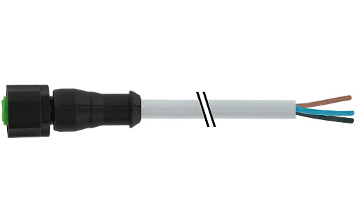 Murrelektronik Signal Connectors M12 Female 0° A-cod. with cable lite PVC 3x0.34 GY ul/csa 5M