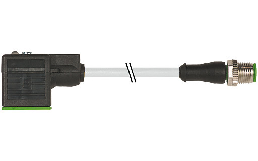Murrelektronik Signal Connectors M12 Male 0° A-cod. / msud valve plug A-18MM pur 5x0.34 GY +drag CH. 1M
