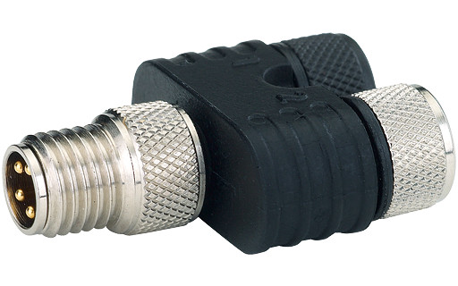 Murrelektronik Signal Connectors T-Coupler M8 nano male A-cod. / 2X female A-cod. 4-pol. / 2X 3-pol.