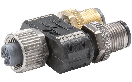 Murrelektronik Signal Connectors T-Coupler slimline M12-fem. 5P./2X M12 male feed power+io-link class B