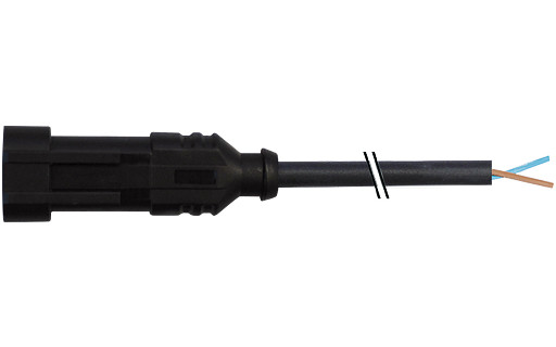 Murrelektronik Signal Connectors Valve Plug superseal male 2-pol. with cable pur 2x0.75 BK 10M