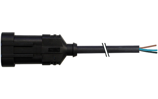 Murrelektronik Signal Connectors Valve Plug superseal male 3-pol. with cable pur 3x0.75 BK 10M