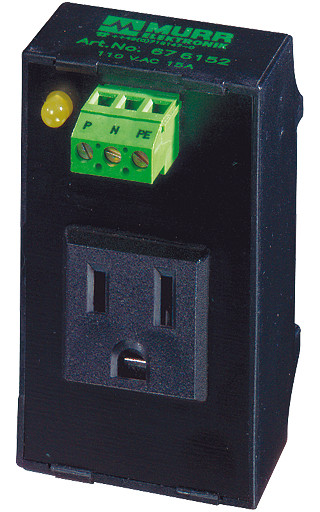 Murrelektronik control systems MSVD Power socket nema with led mounting rail