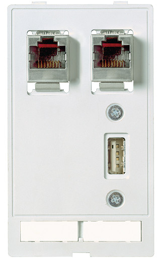 Murrelektronik front panel interface Modlink MSDD data insert 1×usb-A female/female + 2×RJ45