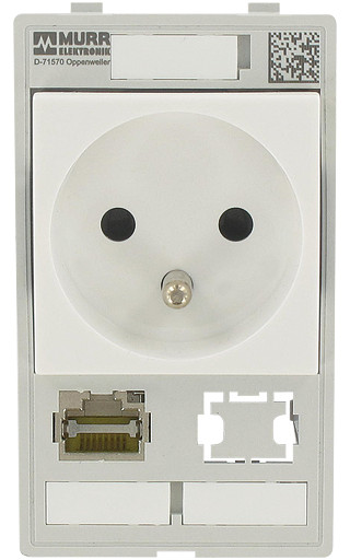 Murrelektronik front panel interface Modlink MSDD single combi insert france 1X RJ45 + 1X data cutout