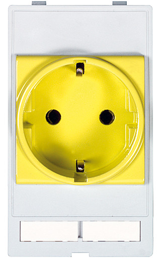 Murrelektronik front panel interface Modlink MSDD socket insert germany 250vac/16a yellow