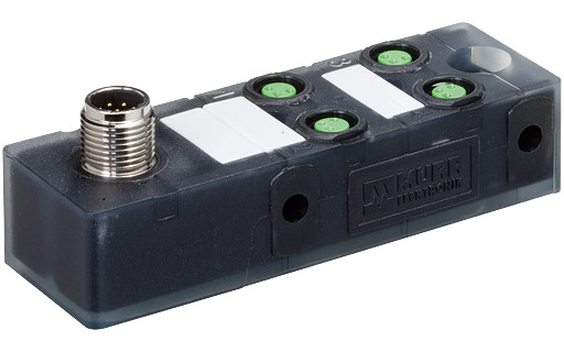 Murrelektronik M8 distribution boxes Exact8, 4XM8, 3 pole conn. M12 8 pole