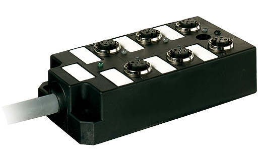 Murrelektronik M12 distribution boxes Passive-Di0° ,6XM12,5pol,pre-wired cable 10.0M pur-JB 12*0,34+3*0,75