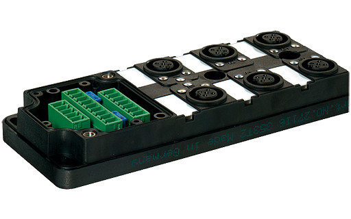 Murrelektronik M12 distribution boxes MVP12, 6XM12, 5pole, basic housing without cap, with potent. sep.